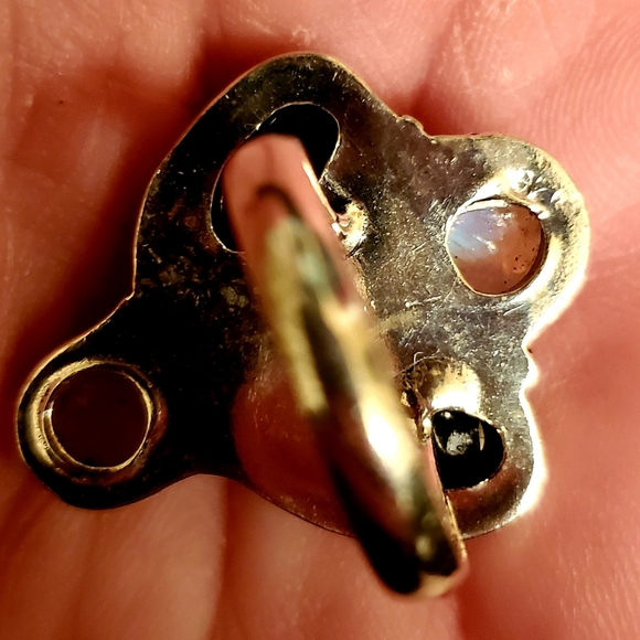 ***Sale*** New Kyanite & Rainbow Moonstone 925 Silver Ring. - Picture 3 of 9